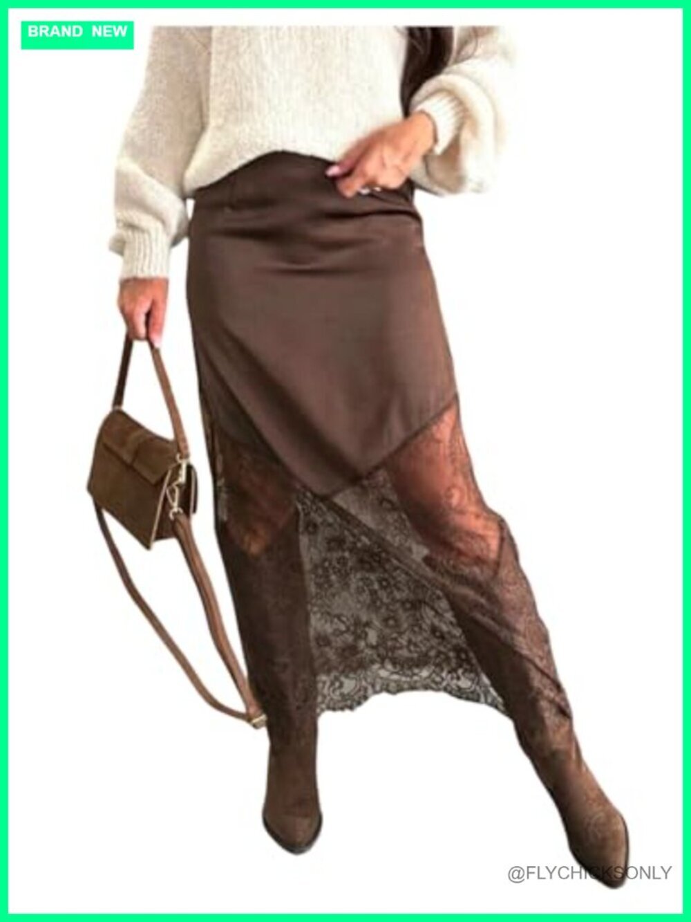 High Waisted Lace Skirt Long Western Concert Outfit Party